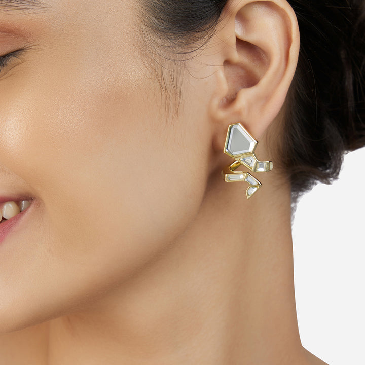 Dazzle Mirror Snake Earrings