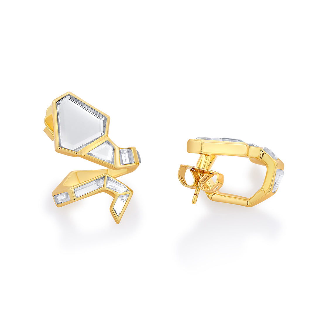 Dazzle Mirror Snake Earrings
