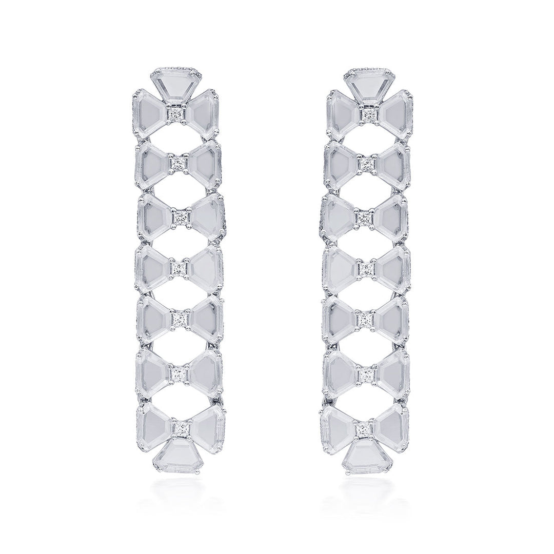 White Dangler EARRING for Women by Isharya | Modern Indian Jewellery