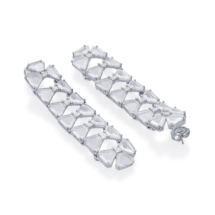 White Dangler EARRING for Women by Isharya | Modern Indian Jewellery