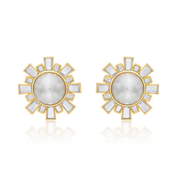 Perla Deco Stud Earrings