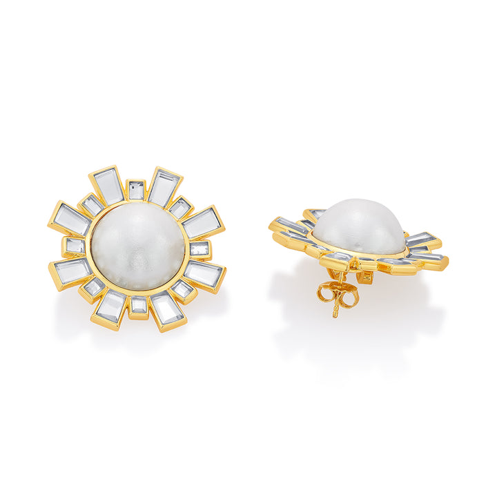 Perla Deco Stud Earrings