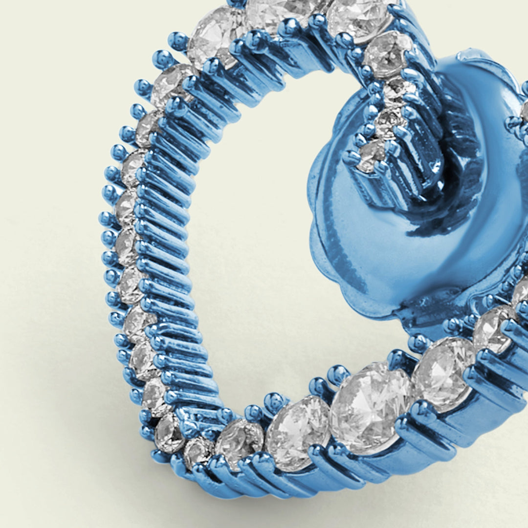 Mini Blue Heart Studs