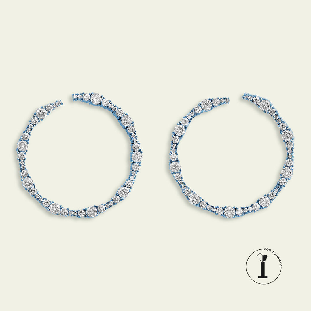 Blue Circle Studs