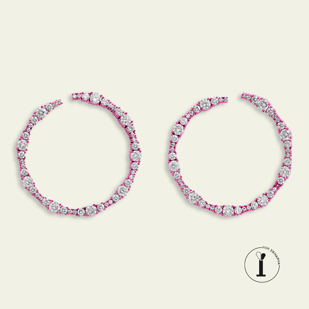 Pink Circle Studs