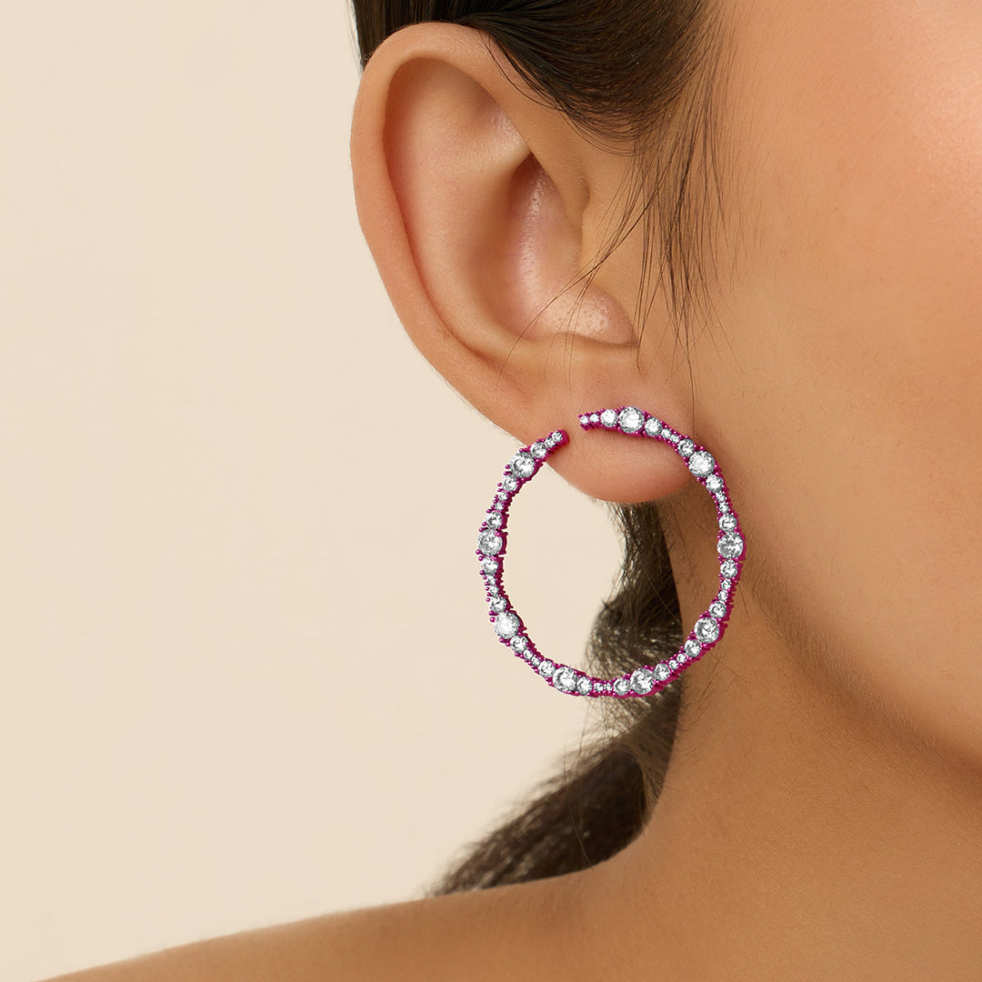 Pink Circle Studs