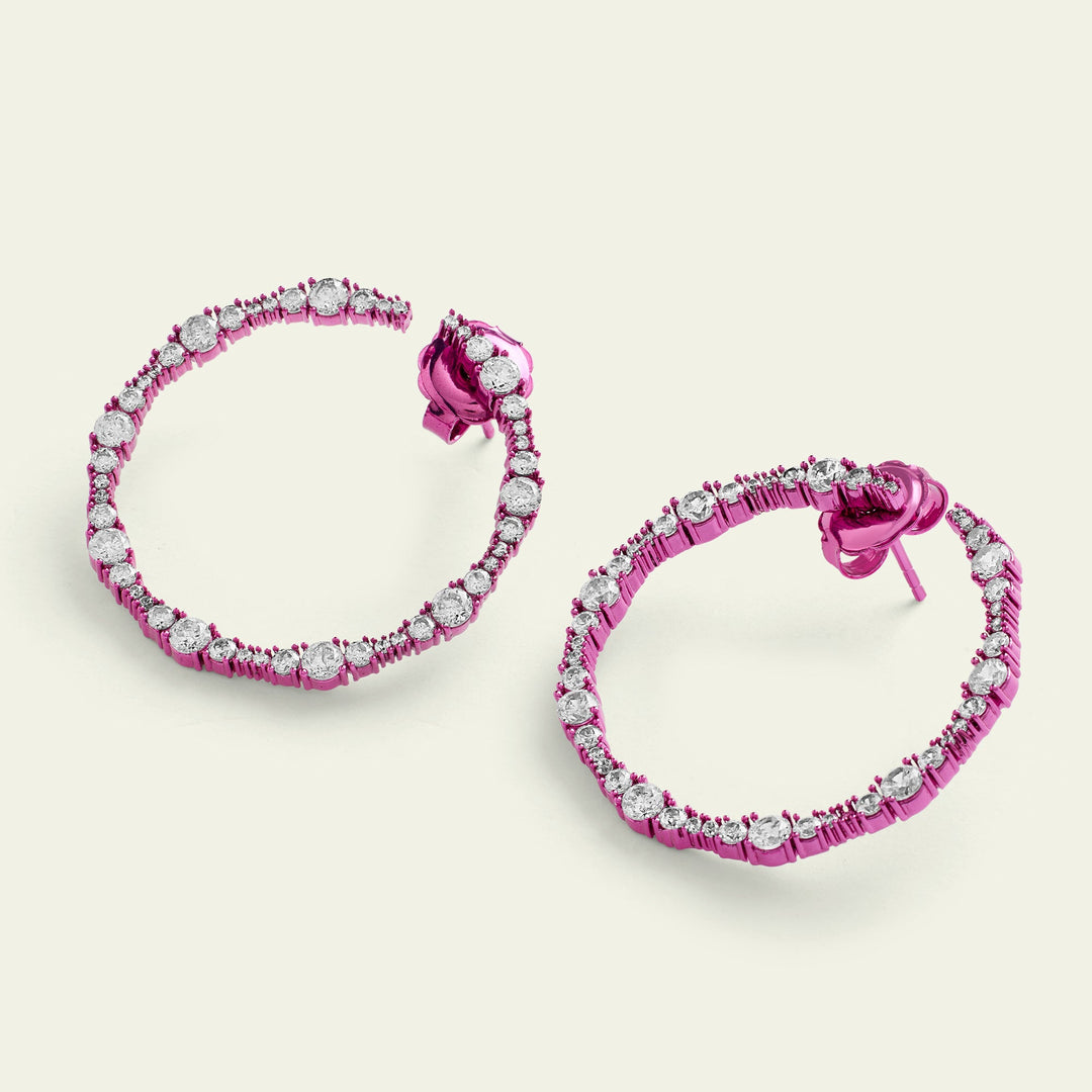 Pink Circle Studs