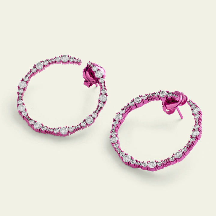 Pink Circle Studs