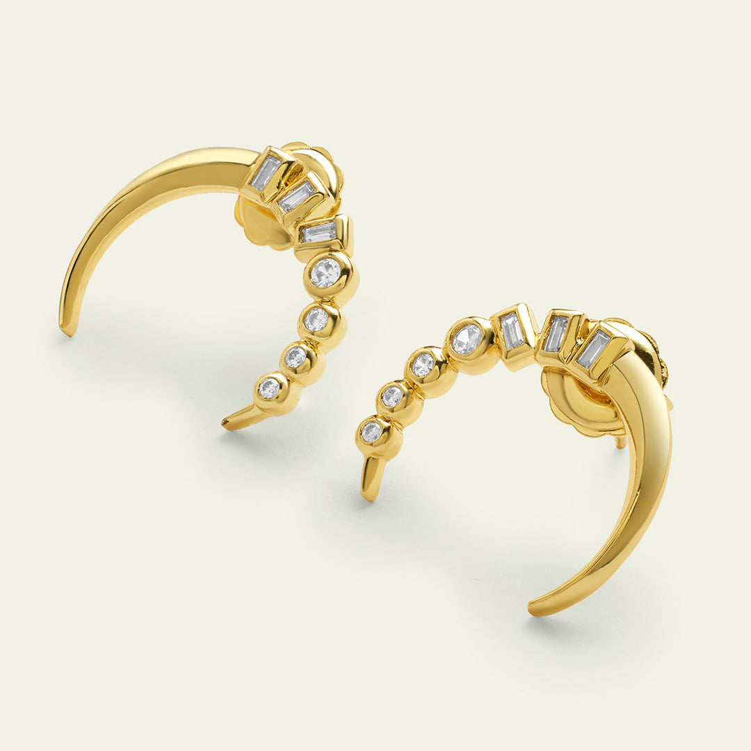 Crescent Spiked Studs