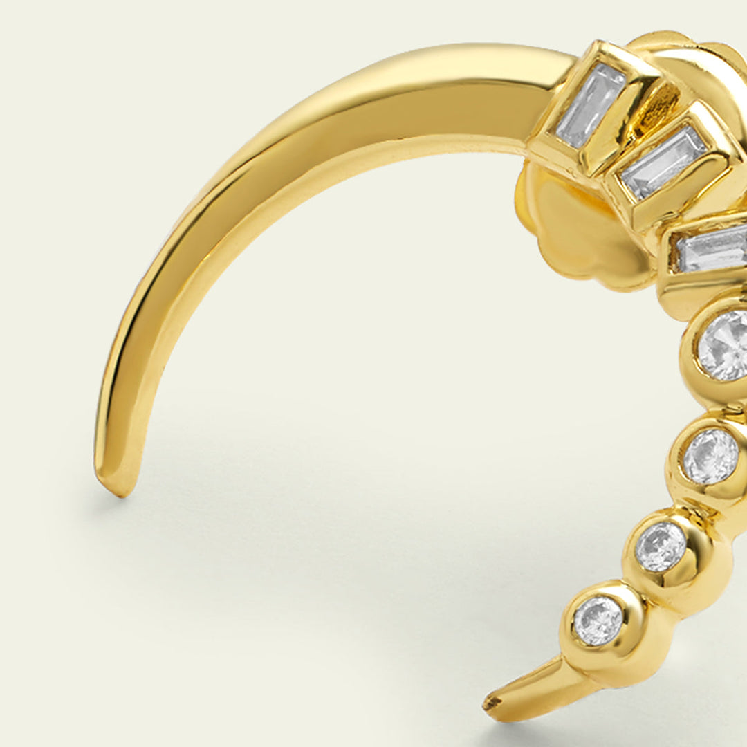 Crescent Spiked Studs