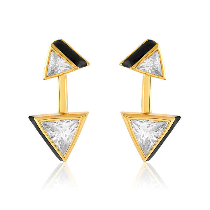 Black Triangles Earrings