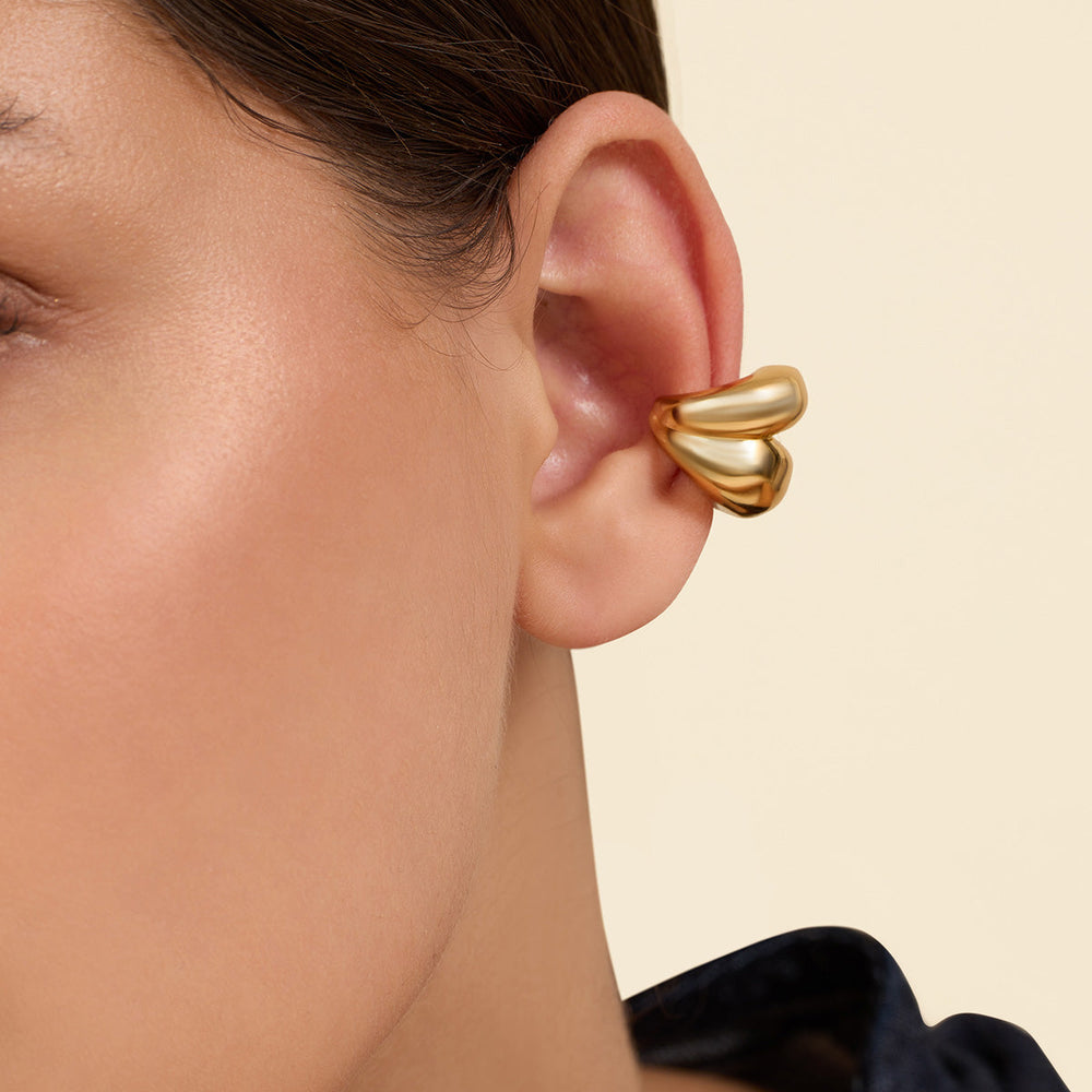 Gold Bubble Ear Cuff