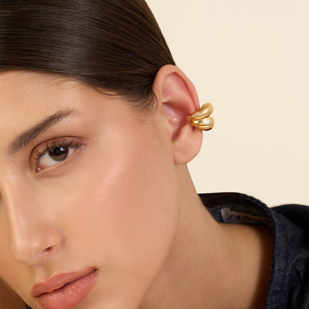 Gold Bubble Ear Cuff