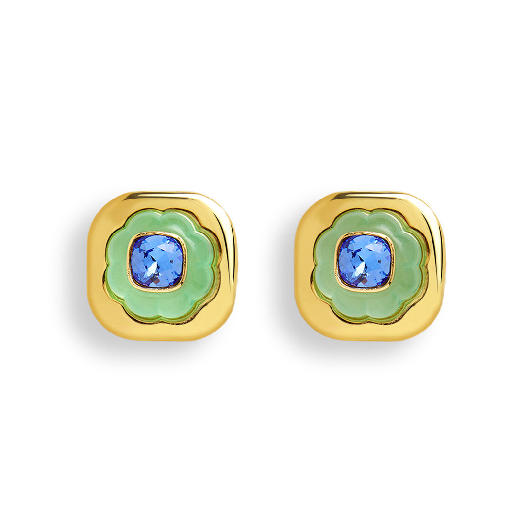 Aqua Cool Statement Studs
