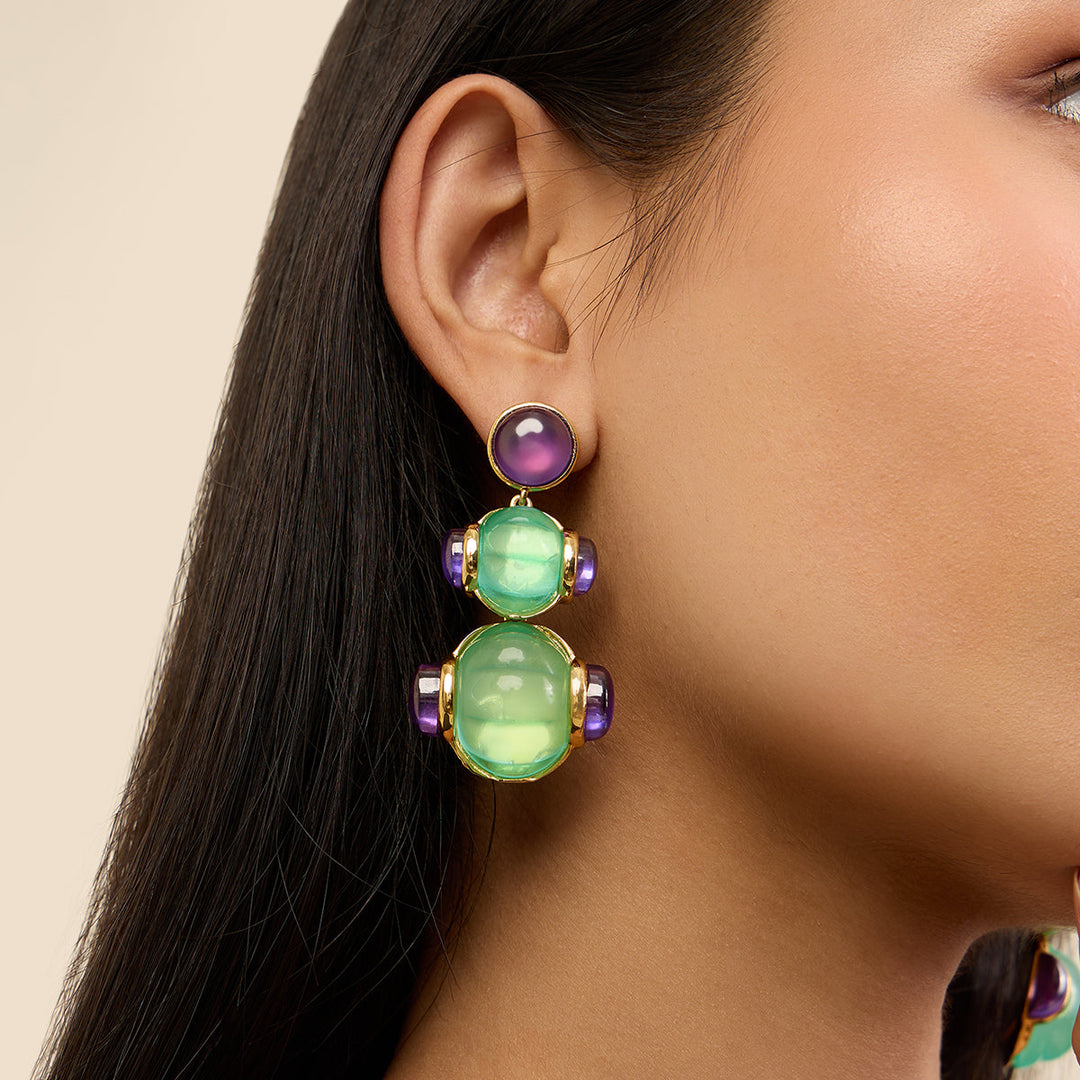 Green Dangler Earring for Women by Isharya | Modern Indian Jewellery