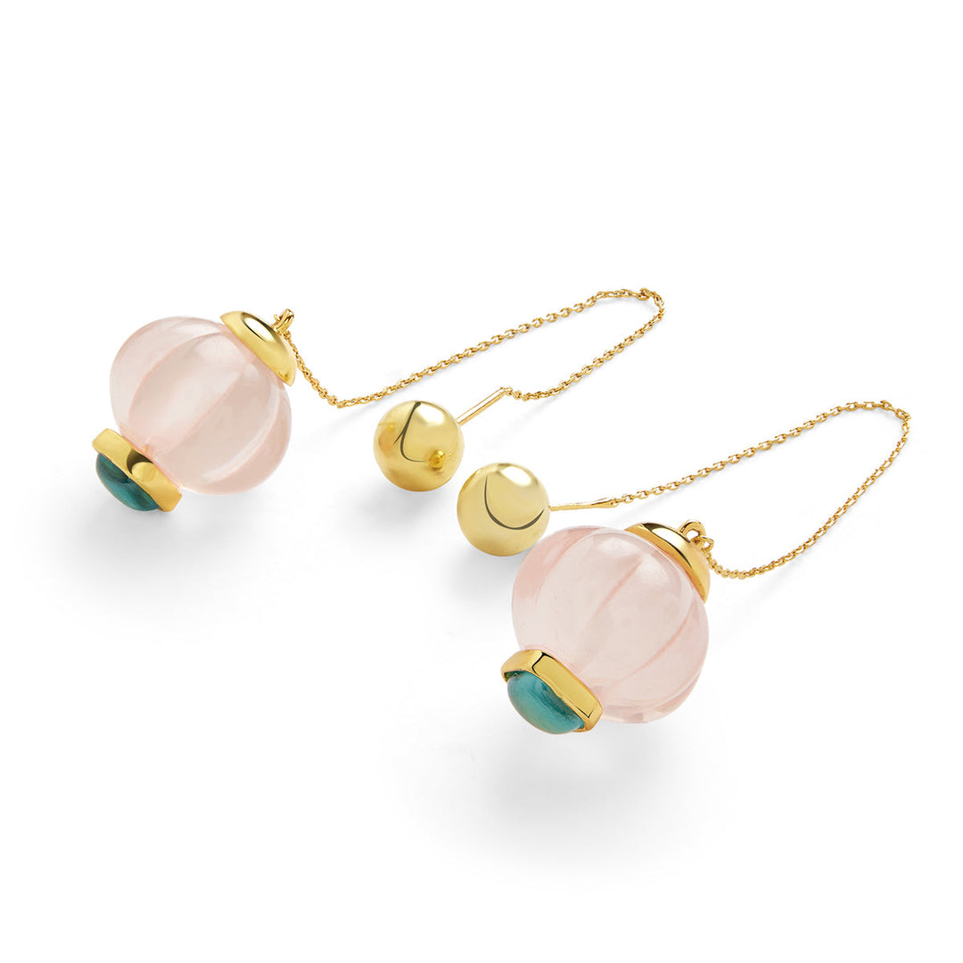 Pink Needle Thread Earrings