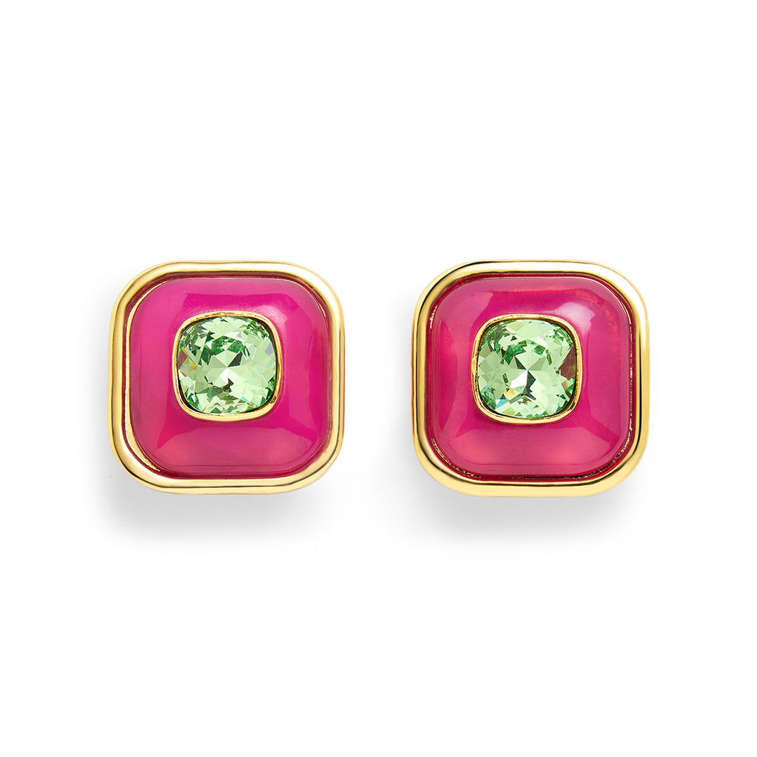 Pink & Green Classic Studs