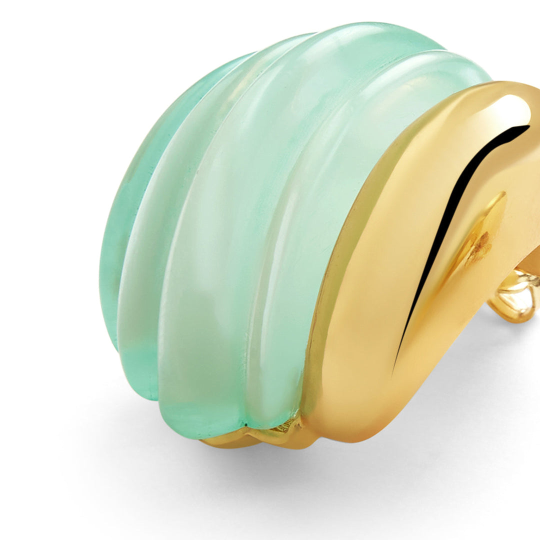 Green Hoop Earring for Women by Isharya | Modern Indian Jewellery