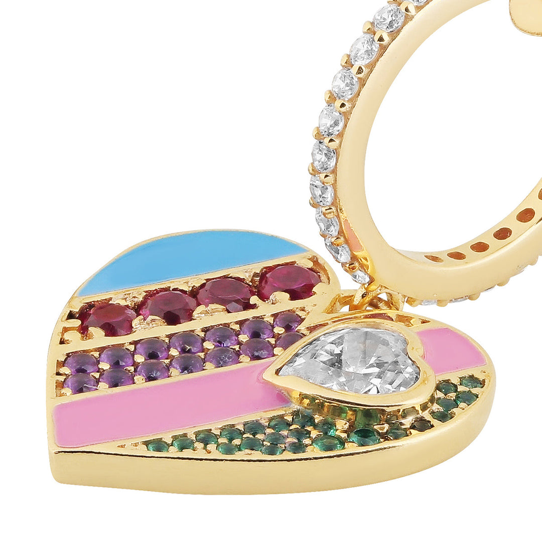 Rainbow Heart Earrings