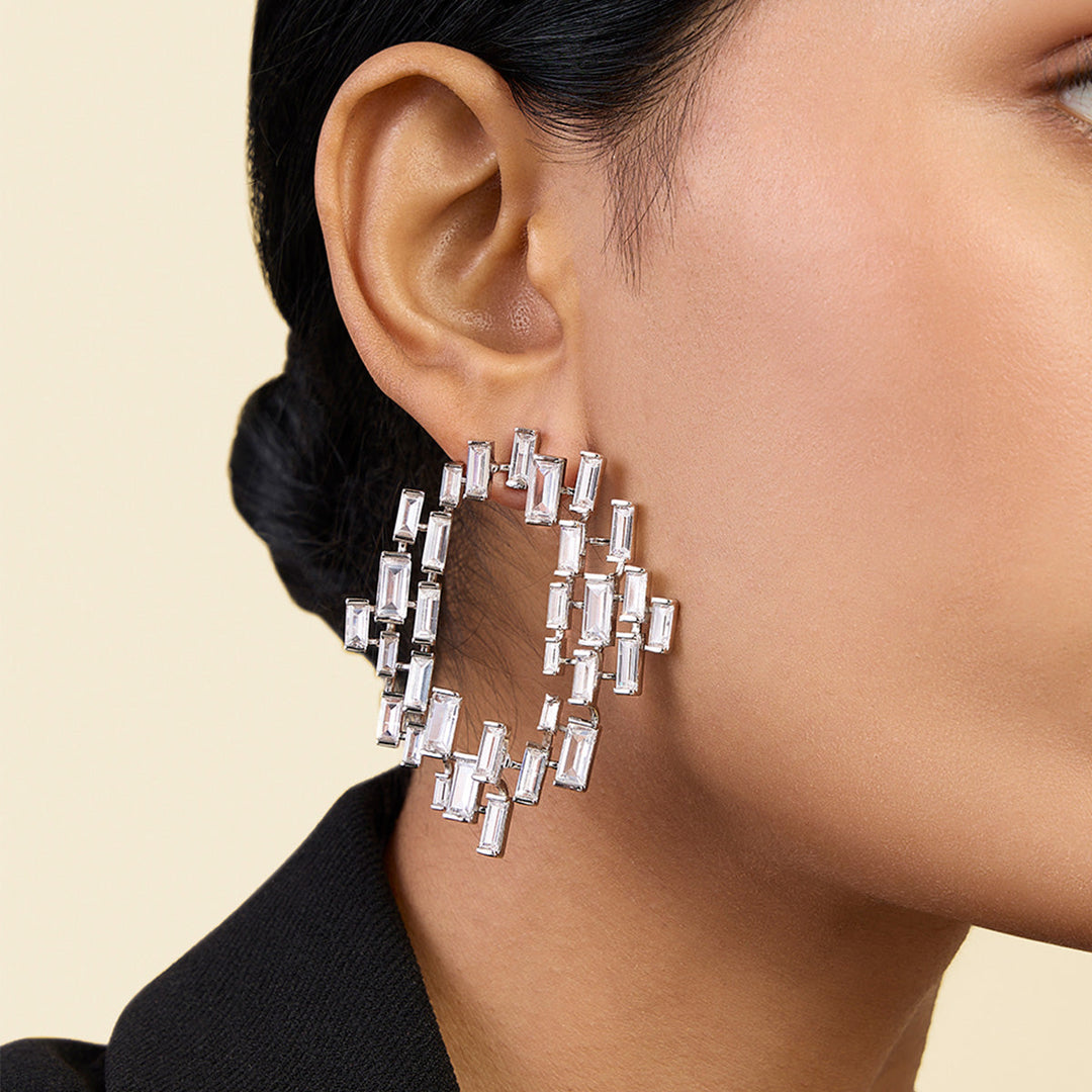 Abstract CZ Statement Studs