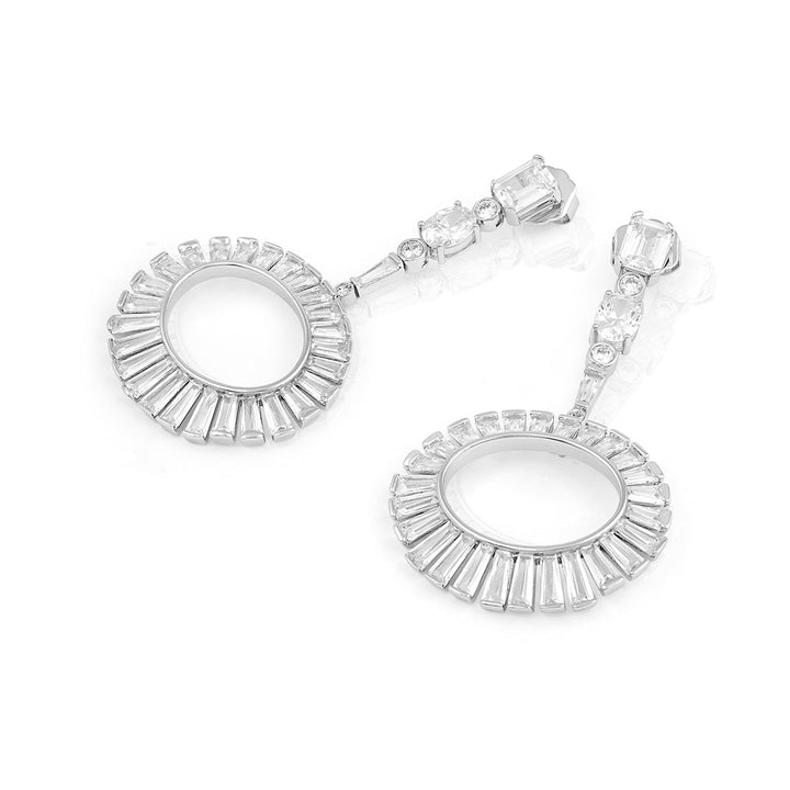 White Long Earring for Women by Isharya | Modern Indian Jewellery