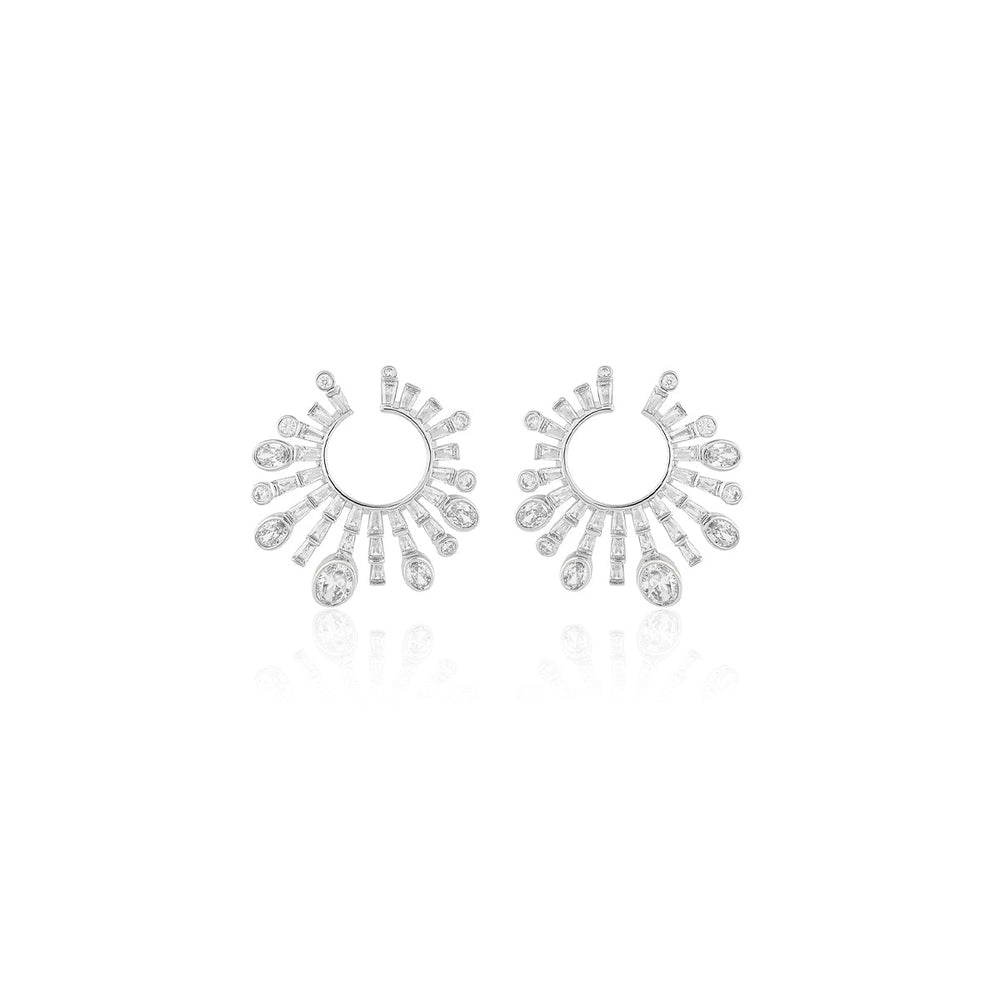 White Stud Earring for Women by Isharya | Modern Indian Jewellery
