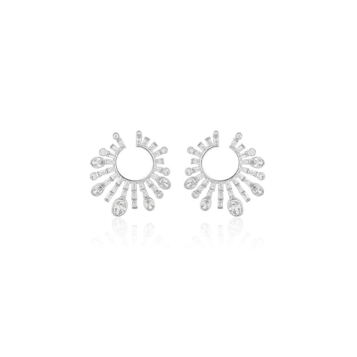 White Stud Earring for Women by Isharya | Modern Indian Jewellery