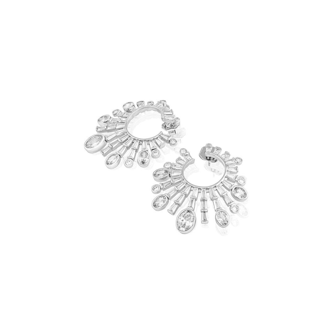 White Stud Earring for Women by Isharya | Modern Indian Jewellery