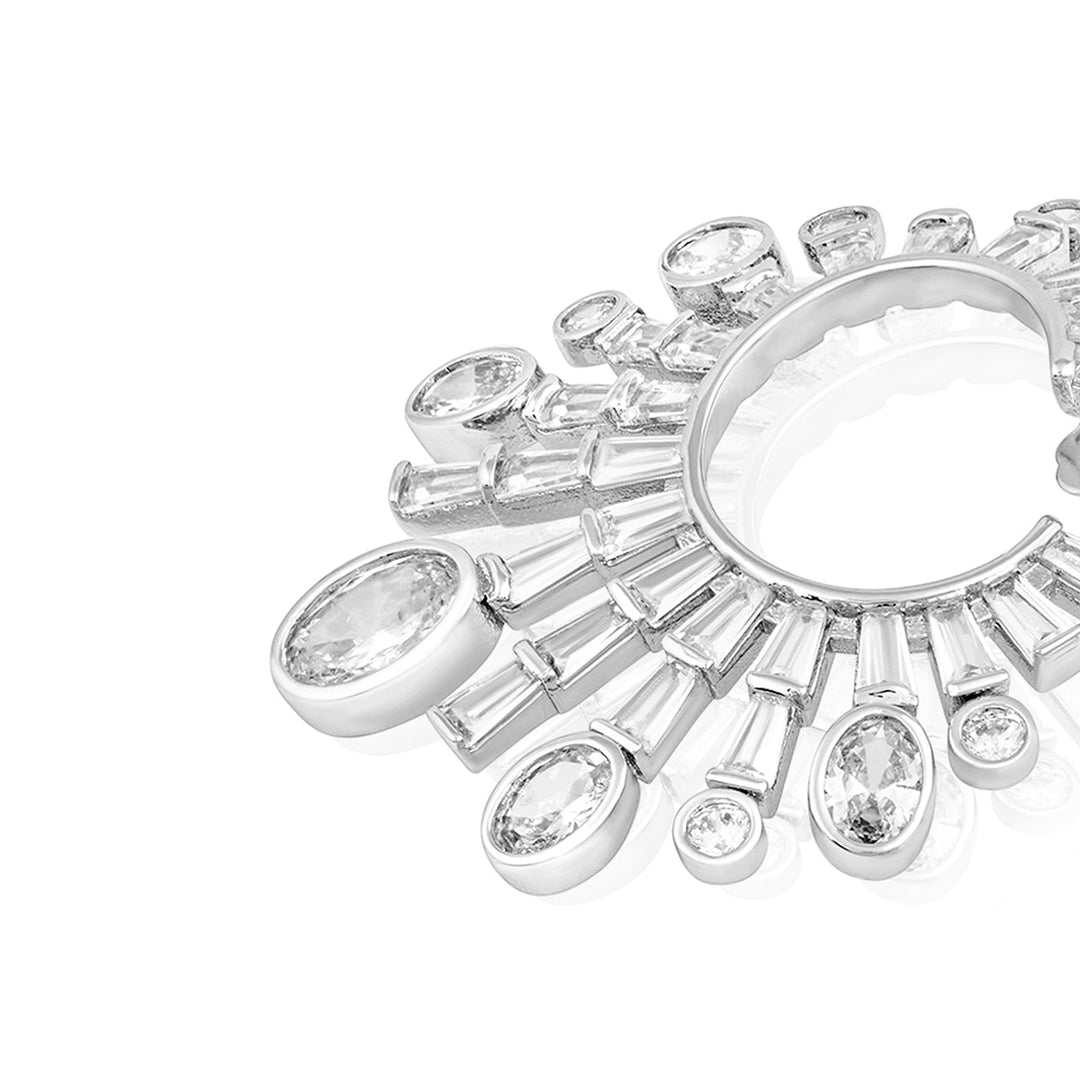 White Stud Earring for Women by Isharya | Modern Indian Jewellery