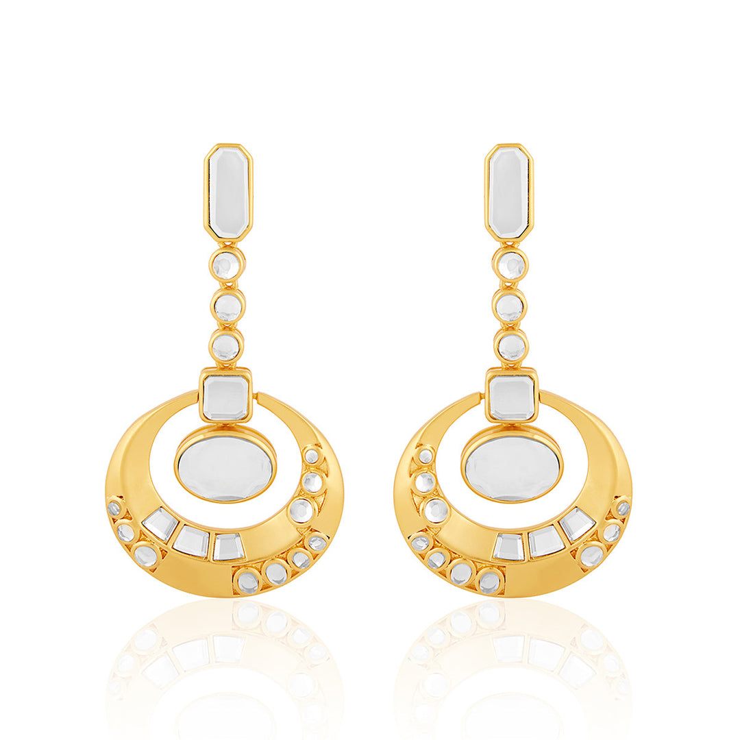 White Long Earring for Women by Isharya | Modern Indian Jewellery