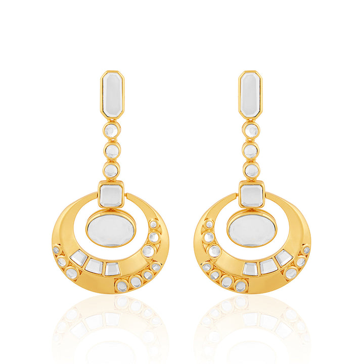 White Long Earring for Women by Isharya | Modern Indian Jewellery