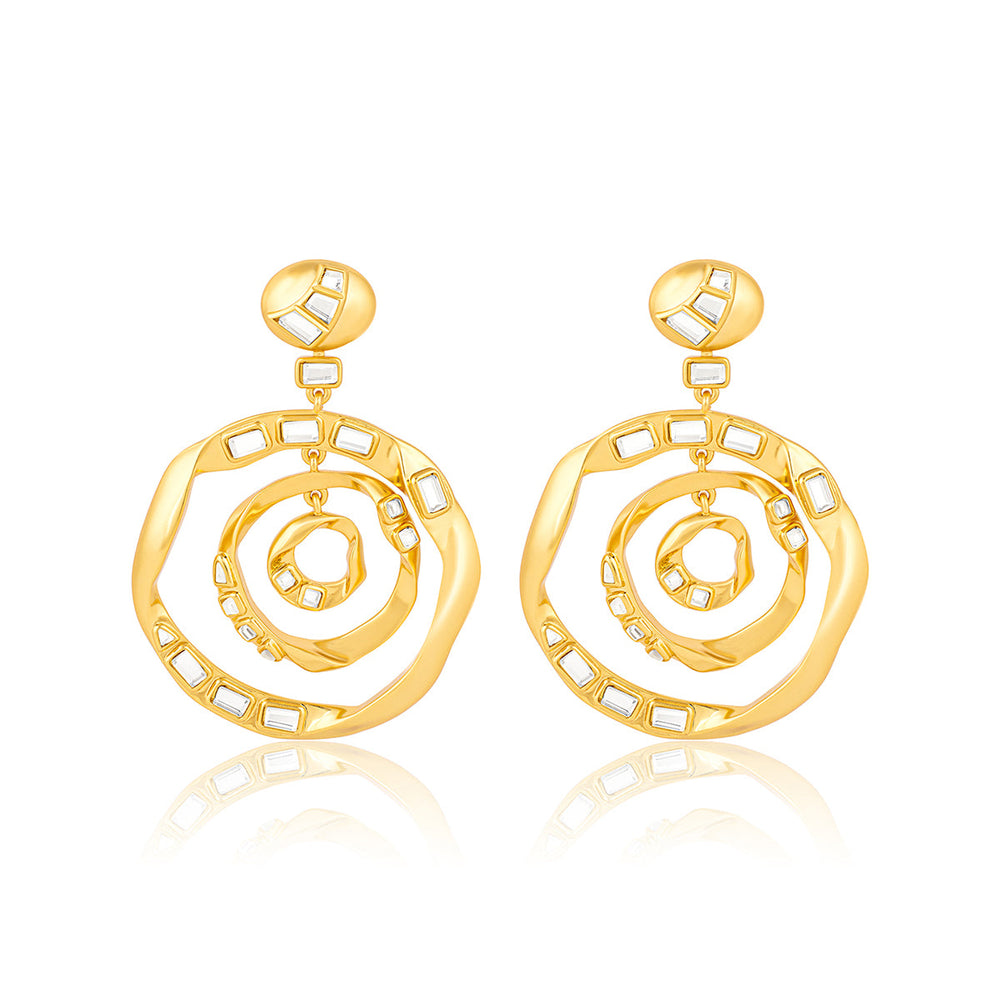 White Long Earring for Women by Isharya | Modern Indian Jewellery