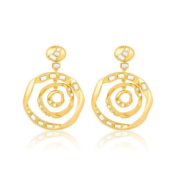 White Long Earring for Women by Isharya | Modern Indian Jewellery