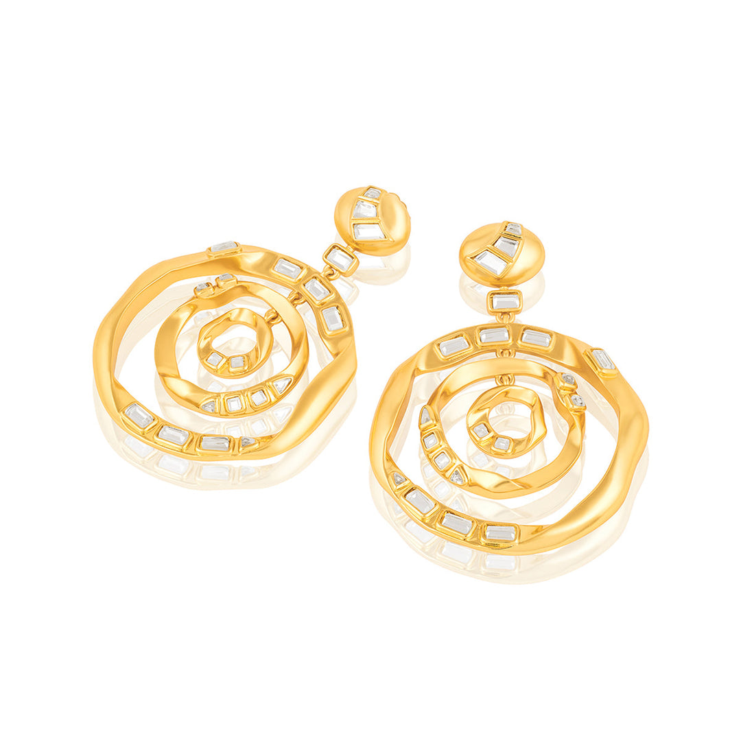 White Long Earring for Women by Isharya | Modern Indian Jewellery