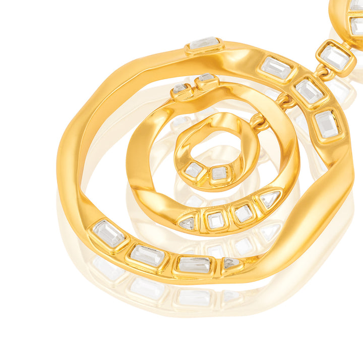 White Long Earring for Women by Isharya | Modern Indian Jewellery