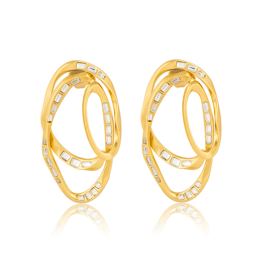 White Stud Earring for Women by Isharya | Modern Indian Jewellery
