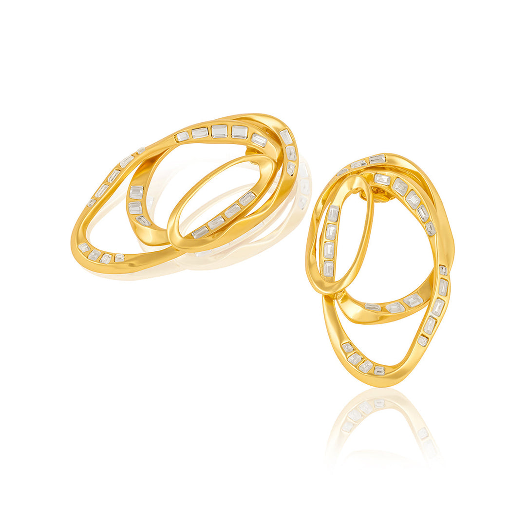 White Stud Earring for Women by Isharya | Modern Indian Jewellery