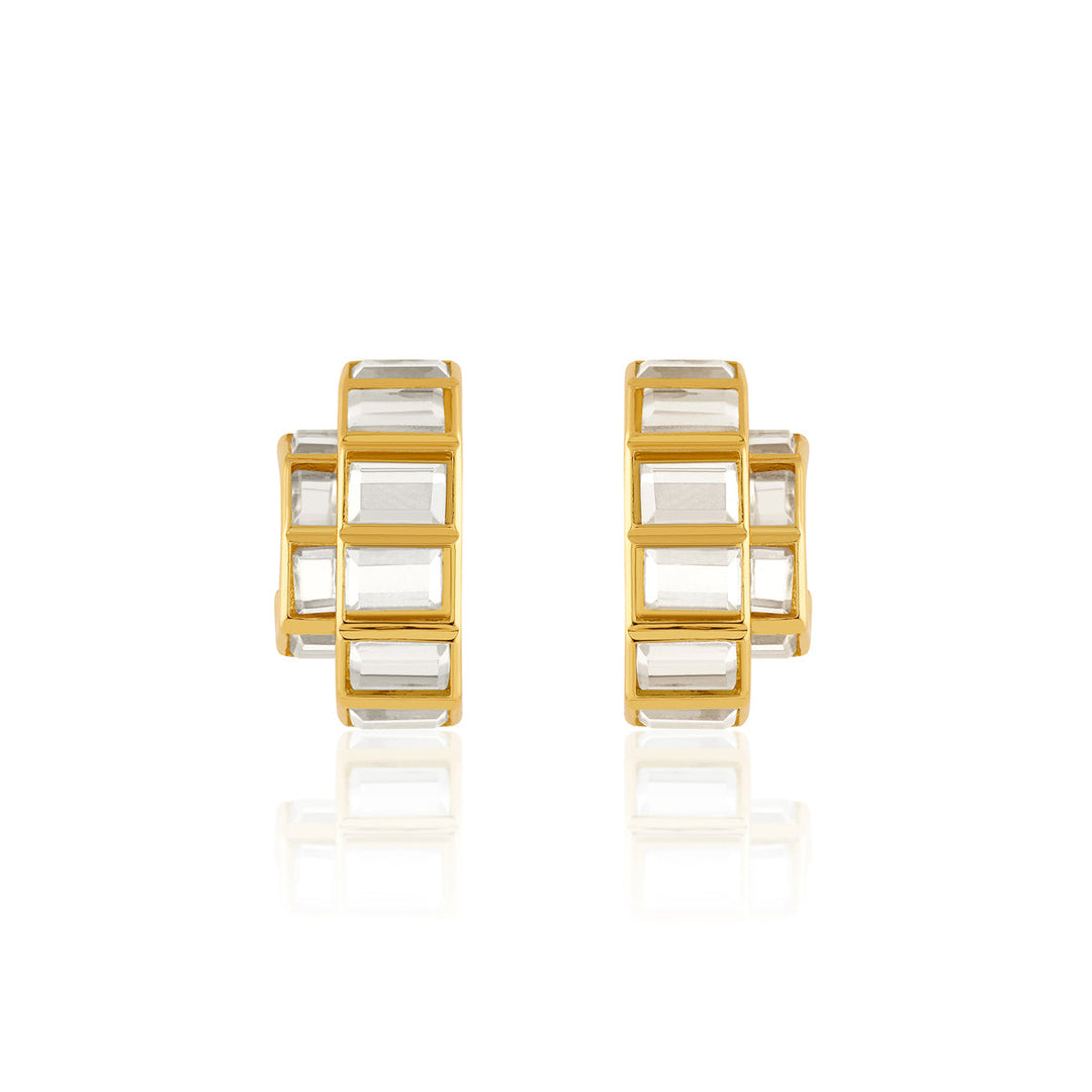 Gold Hoop Earring for Women by Isharya | Modern Indian Jewellery