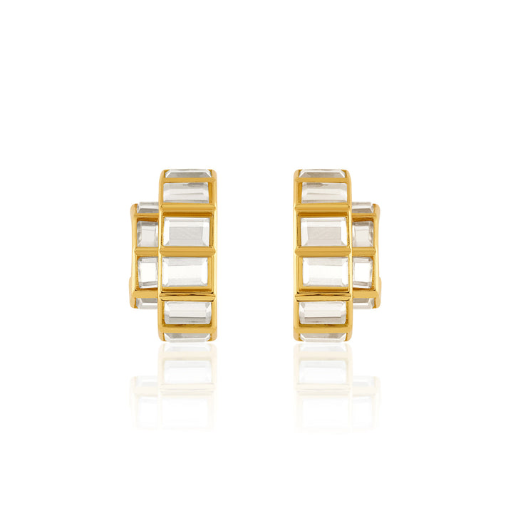 Gold Hoop Earring for Women by Isharya | Modern Indian Jewellery