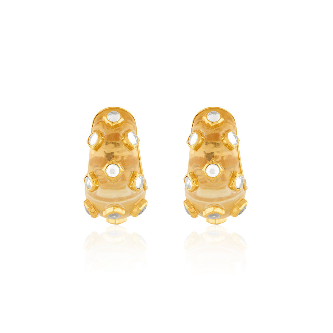 Gold Hoop Earring for Women by Isharya | Modern Indian Jewellery