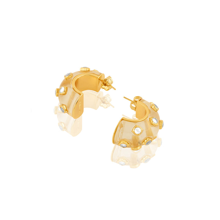 Gold Hoop Earring for Women by Isharya | Modern Indian Jewellery