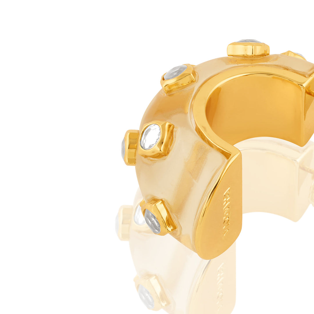 Gold Hoop Earring for Women by Isharya | Modern Indian Jewellery