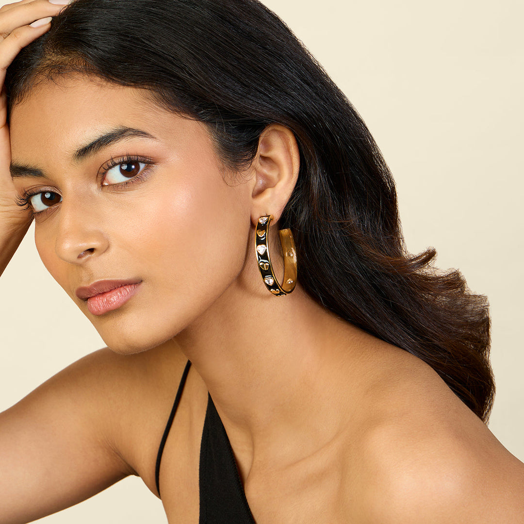 Lucky Charms Black Hoops