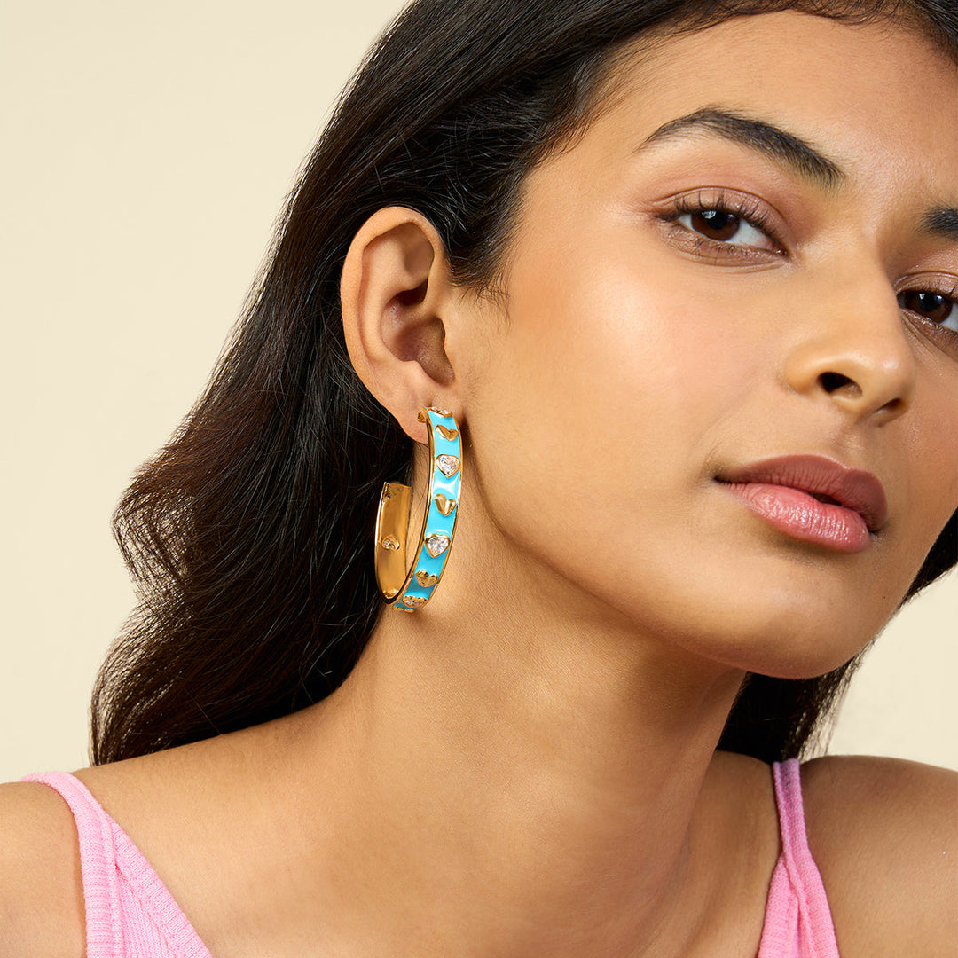 Lucky Charms Turqoise Hoops