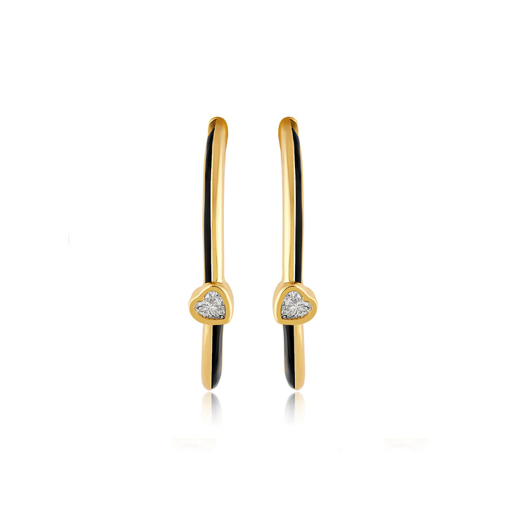 Black Sweet Heart Hoops