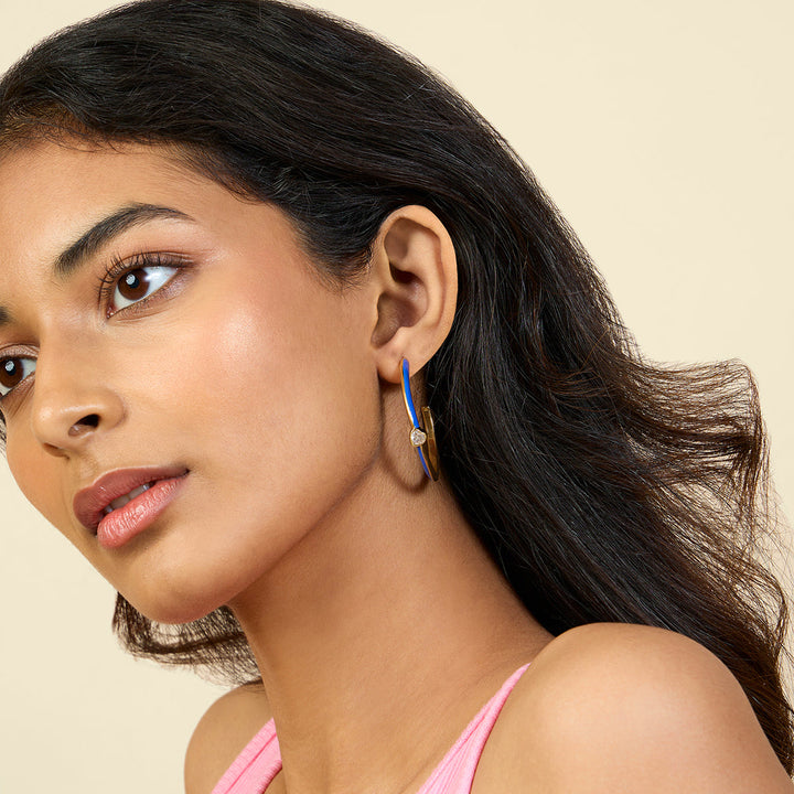 Blue Sweet Heart Hoops