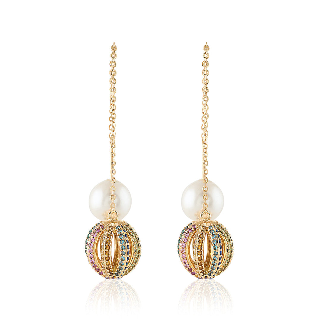 Disco Needle Thread Earrings