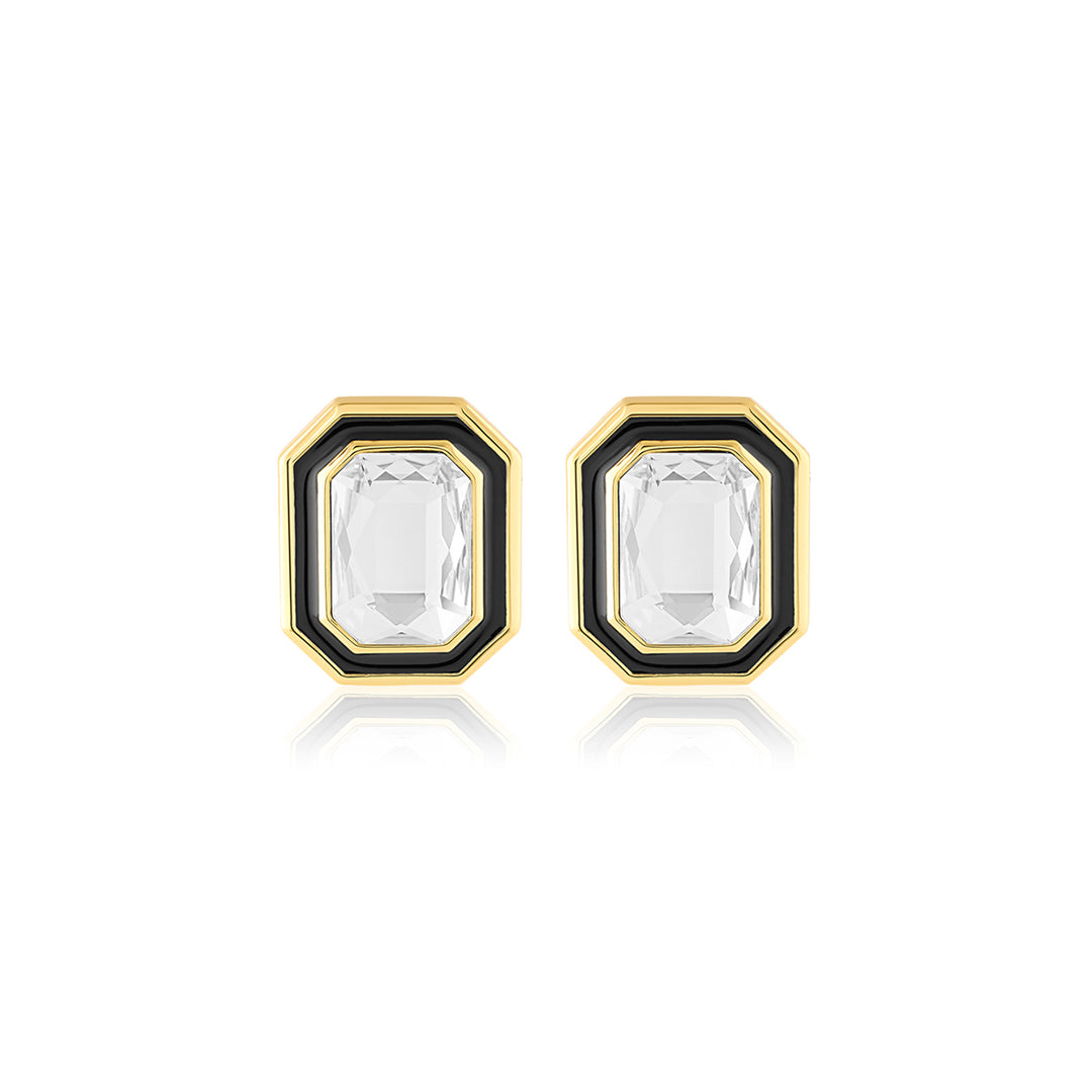 White Metaverse Button Studs
