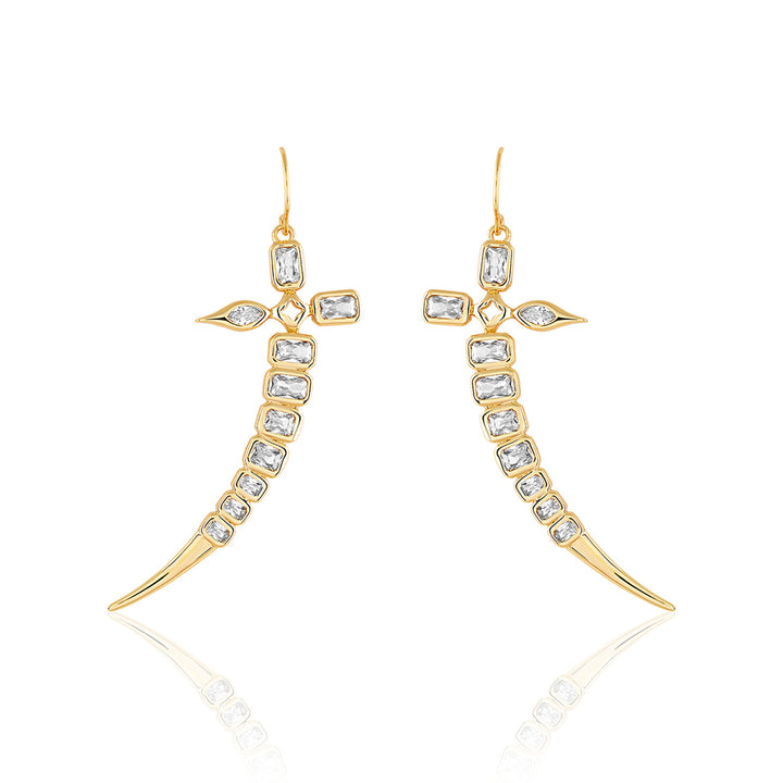 Tennis Sword Dangler Earrings