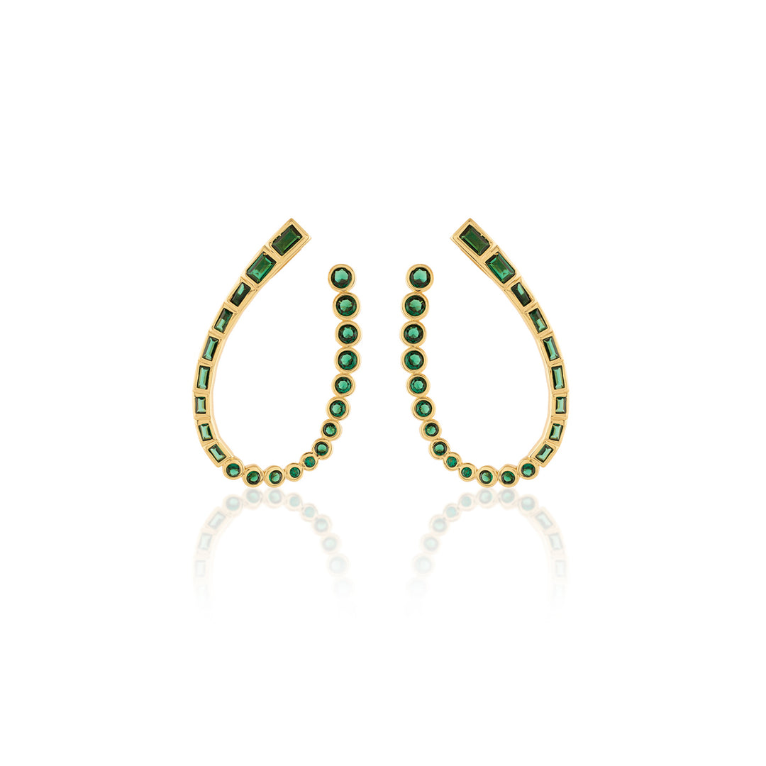 Neon Crystal Front Back Earrings